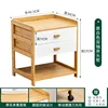 Original white double-drawer bedside table (with wheels)