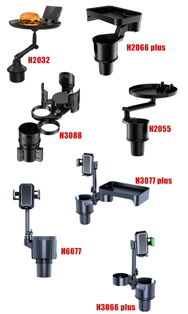 New 360 Rotating Adjustable Car Drink Cup Holder With Tray