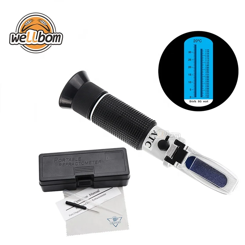 0--50% HD Scale Professional Brix ATC Refractometer 