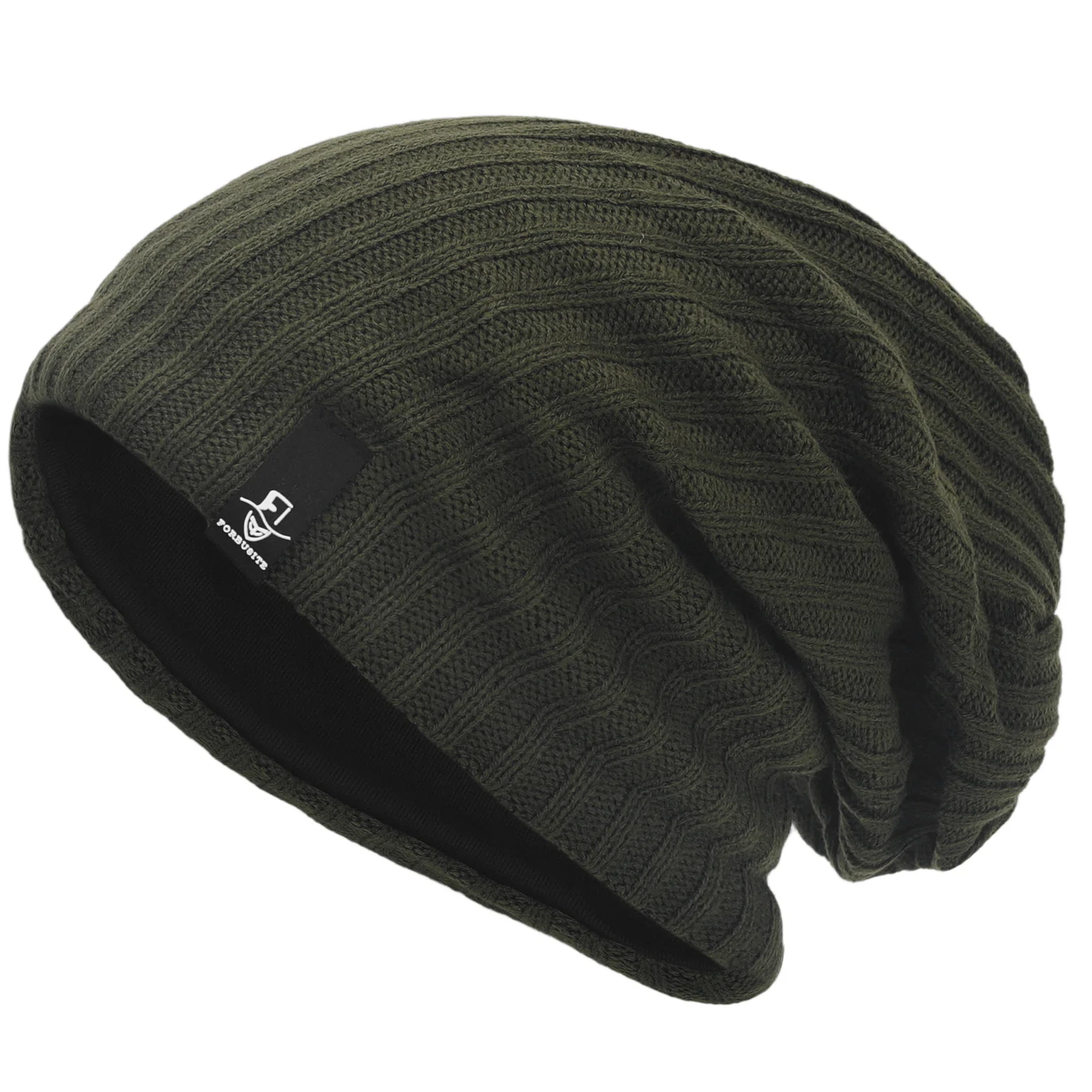 Slouchy Winter Beanie Knit Hat Soft Warm Oversized Baggy Skull Cap  Men's Knitted Hat