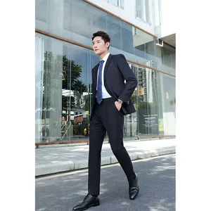Modern Slim Fit Men's Business Suits High Quality Luxury Waterproof Breathable and Anti-Static Plus Size Formal Clothing
