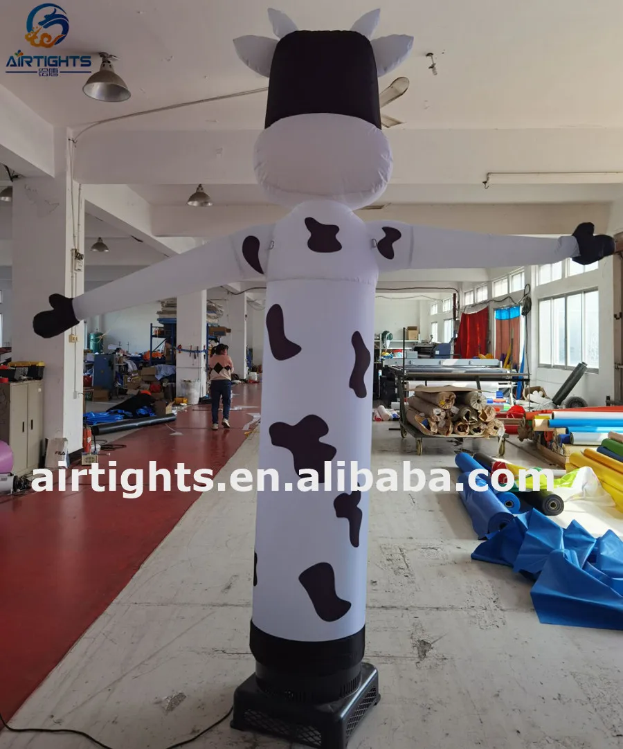 Fast Delivery Attractive Inflatable Waving Hand Cow air Dancer for Events