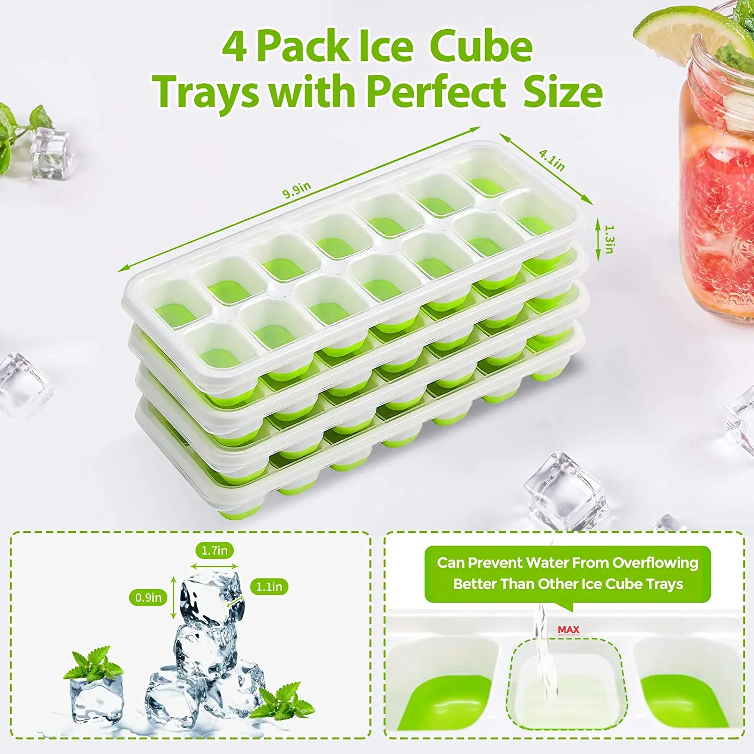 Wholesale Customized Kitchen Accessories Silicone Summer Mold Ice Cube Tray