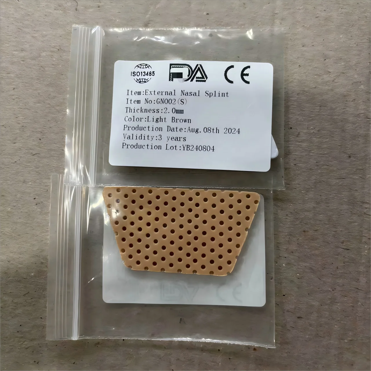 Thermoplastische externe neusspalken - neusbrace fractuursteunbeschermer voor neuscorrectie septoplastiek, KNO, orthopedische immobilisatie, 5 stuks