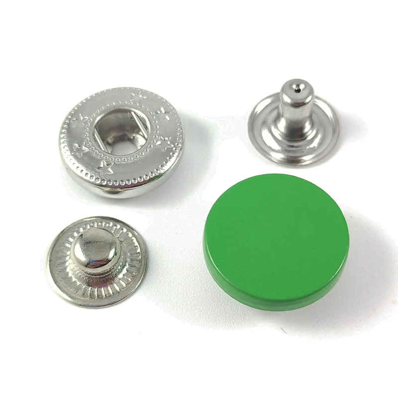 High Quality Matte Printed 4-Part Colorful Shank Spring Metal Snap Fastener Button for Decorated Clothes