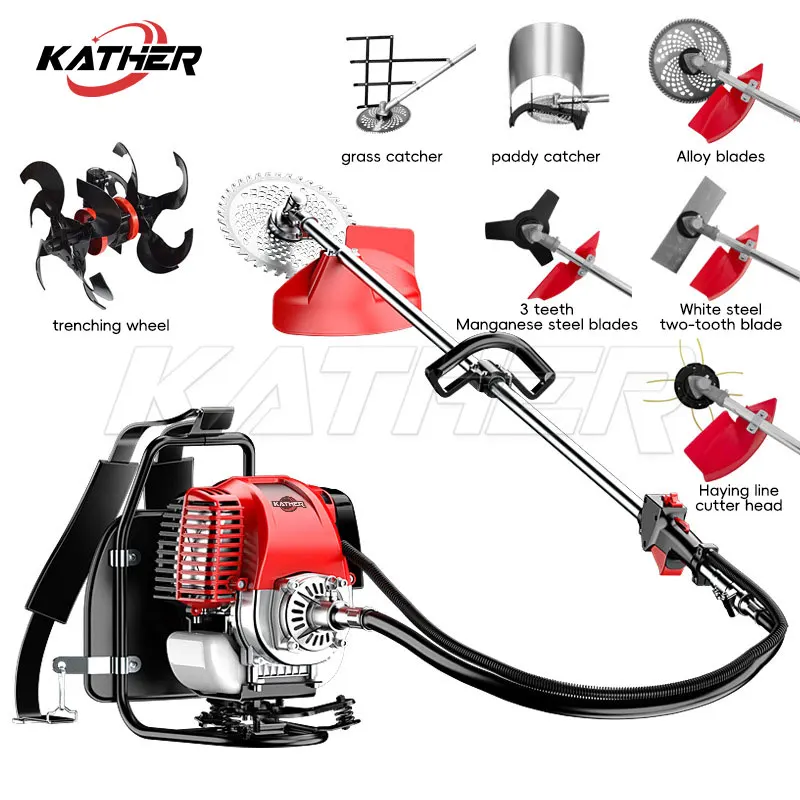 KATHER Multifunctional Grass Cutting Machine Farm Machine Orchard Garden Trimmer Cow Long Mini Cutting Grass Machine Lawn Mower