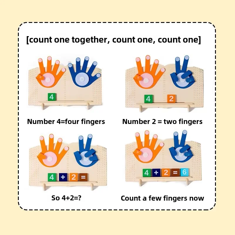 Finger Arithmetic Montessori Math Toys for 3-6 Years Old Early Education Teaching Aids Kindergarten Mathematics Resources Toys