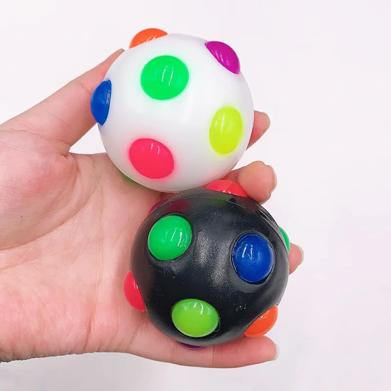 Flash Jumping Vibrating Bouncing Ball Creative Flashing Dancing Ball with Colorful LED Light and Music Novelty Light up Jump B