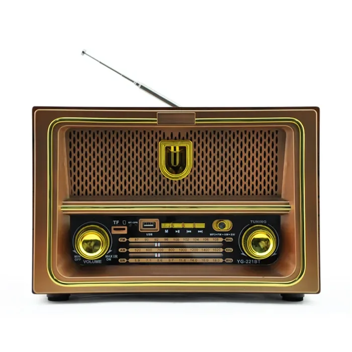 Customizable Vintage Style Portable Rotating Volume Outdoor Retro Radio