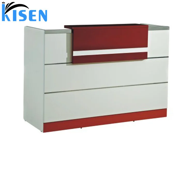Red Table Reception Plastique Counter Table Reception Table Front Desk