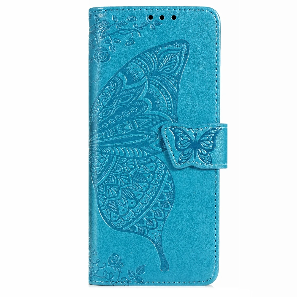 Custodia A Portafoglio Con Supporto Per IPhone 13/14 6,1'' – Pelle PU, 3 Slot Carte, Cinturino, Farfalla Verde