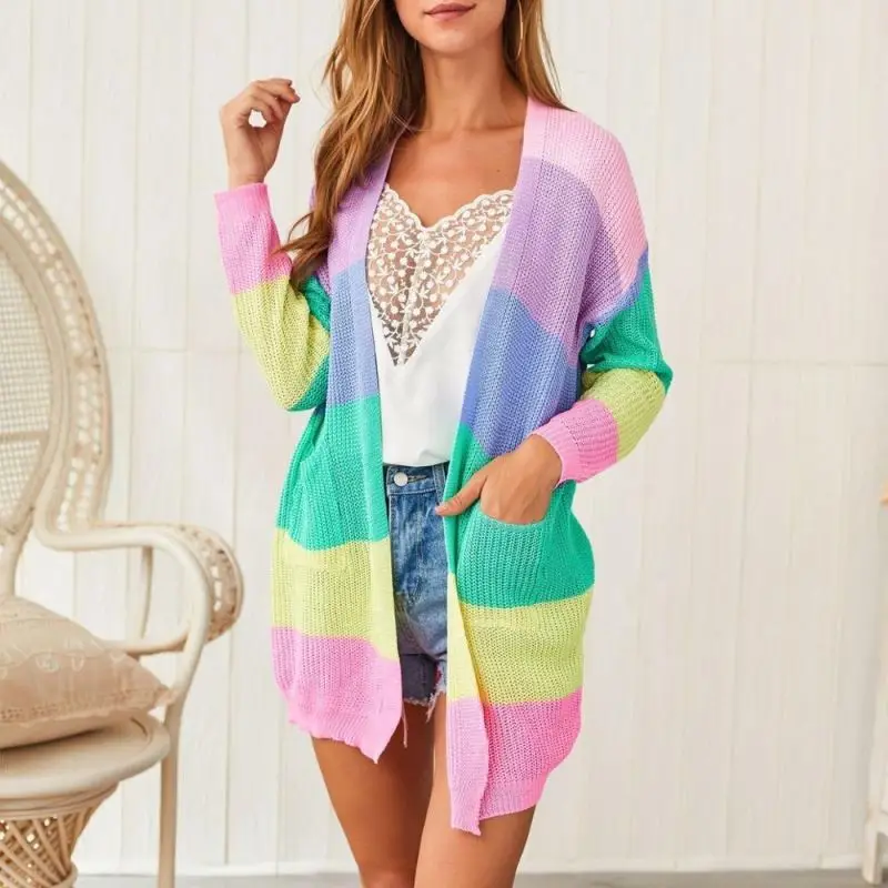 girls rainbow cardigan