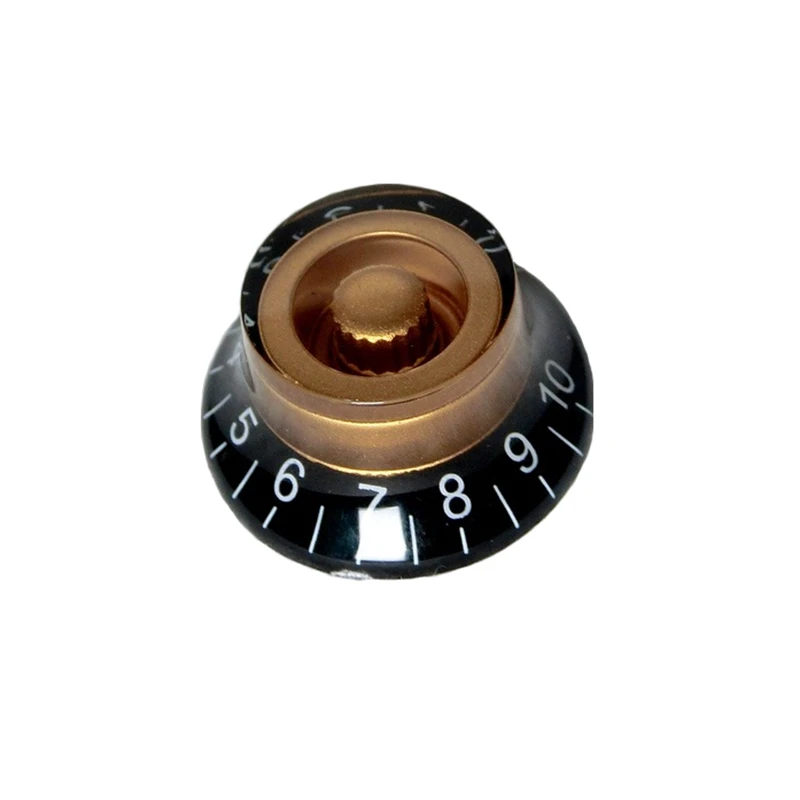 Manopole Per Chitarra LP In Plastica Stile Cappello, Colore Nero E Oro Misto, Controllo Volume, Tono E Velocità, Diametro Esterno 26mm, Per KB029 - Foto 9