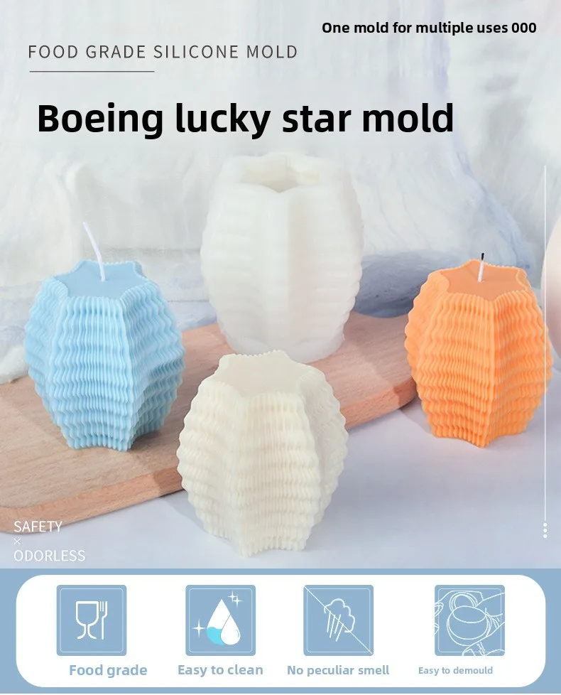 Boeing Lucky Star Aromatherapy Candle Handmade Aromatherapy Gypsum Candle Silicone Mold supplier