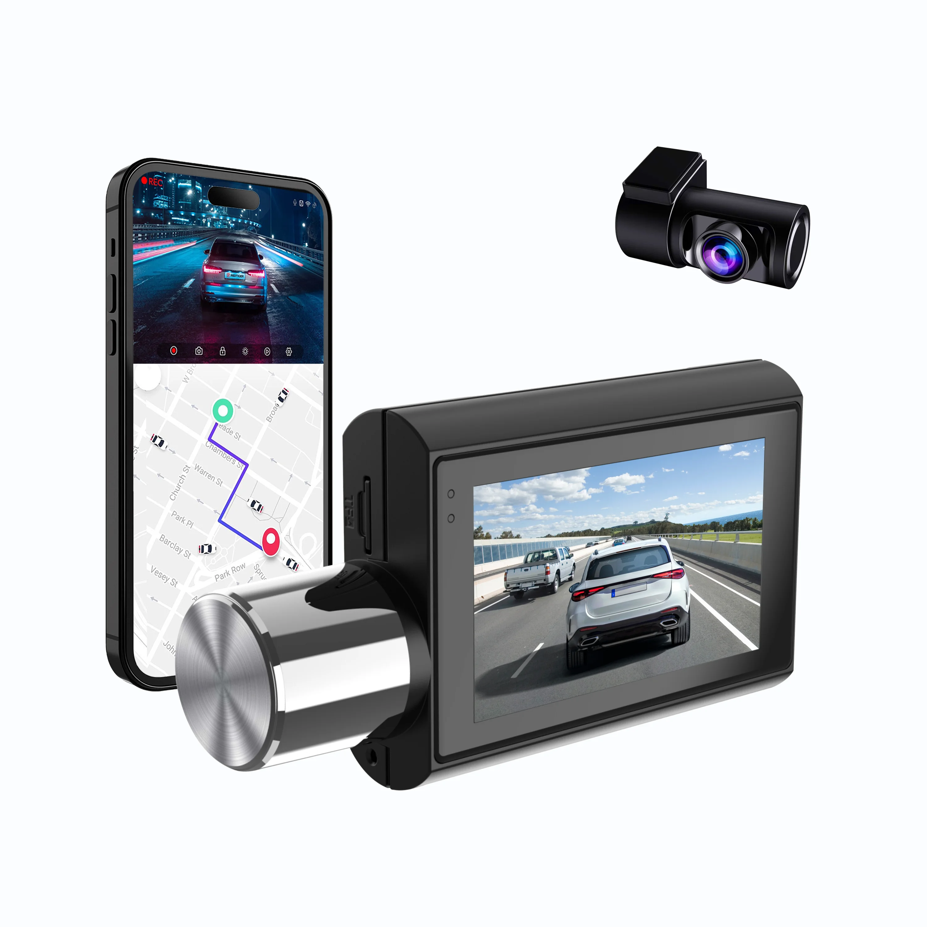 Coview nová mini 4k palubní kamera vpředu a vzadu 4k DVR 2 kanály 1,47 palcový dvouobjektivová černá skříňka F1.8 pro řidiče sdílených jízd