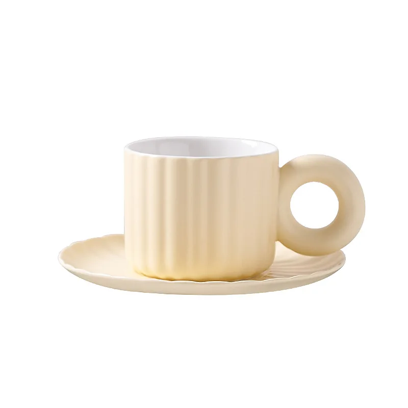 product classic ceramic coffee cup set simple design home use afternoon tea party couple pair gift souvenir present-8
