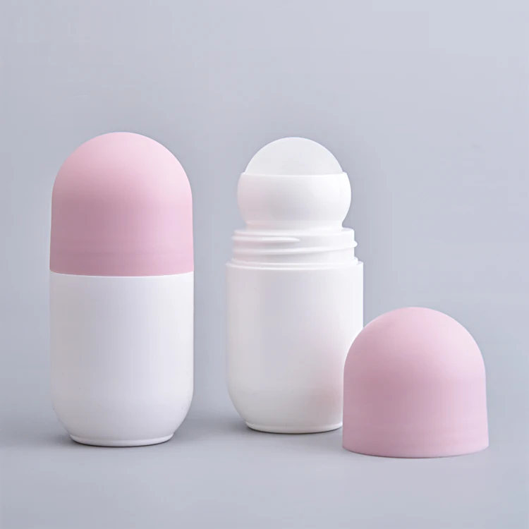 B1027B High Quality 75ml PP PE Plastic Roller Bottle Empty Cosmetic Packaging Roll-On Deodorant Ball Bottle for Perfume