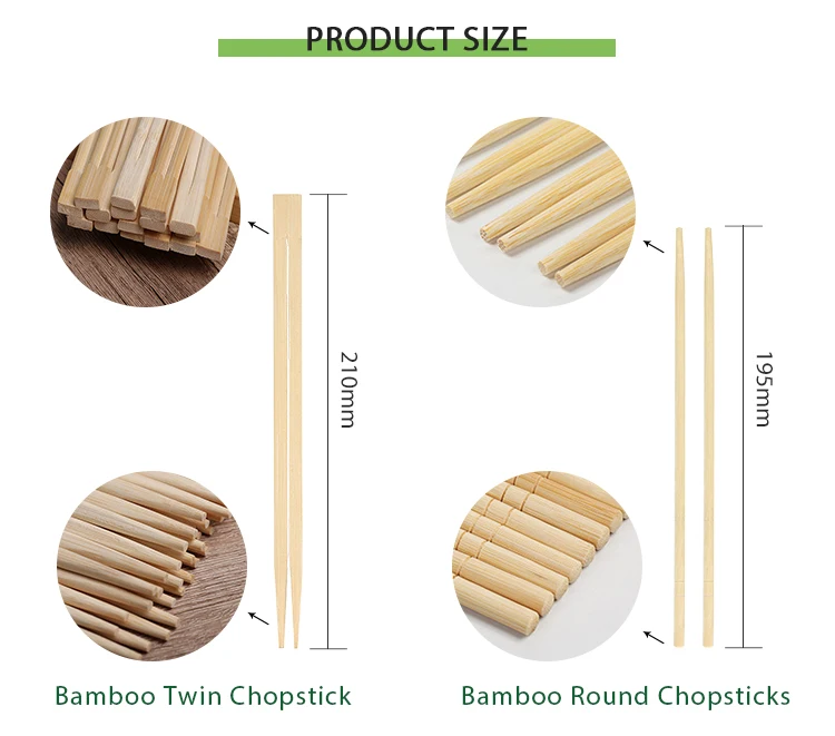 21/24cm Umweltfreundliche Einweg-Sushi-Stbchen/Holzstbchen/Bambusstbchen