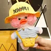 Refueling duck hat-blue shirt-yellow bag