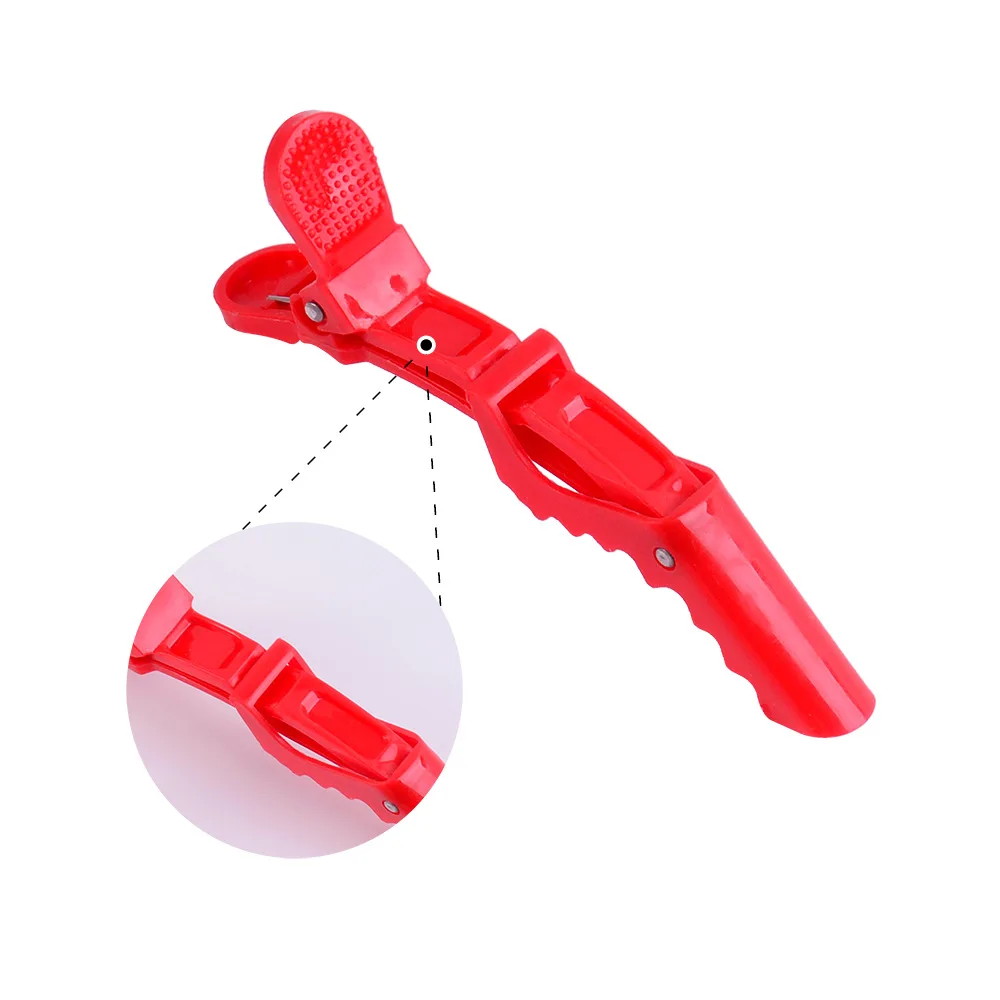 Custom logo Plastic Alligator Hair Clips Barber Shop Salon Hair Clips Durable Hair Sectioning Clips