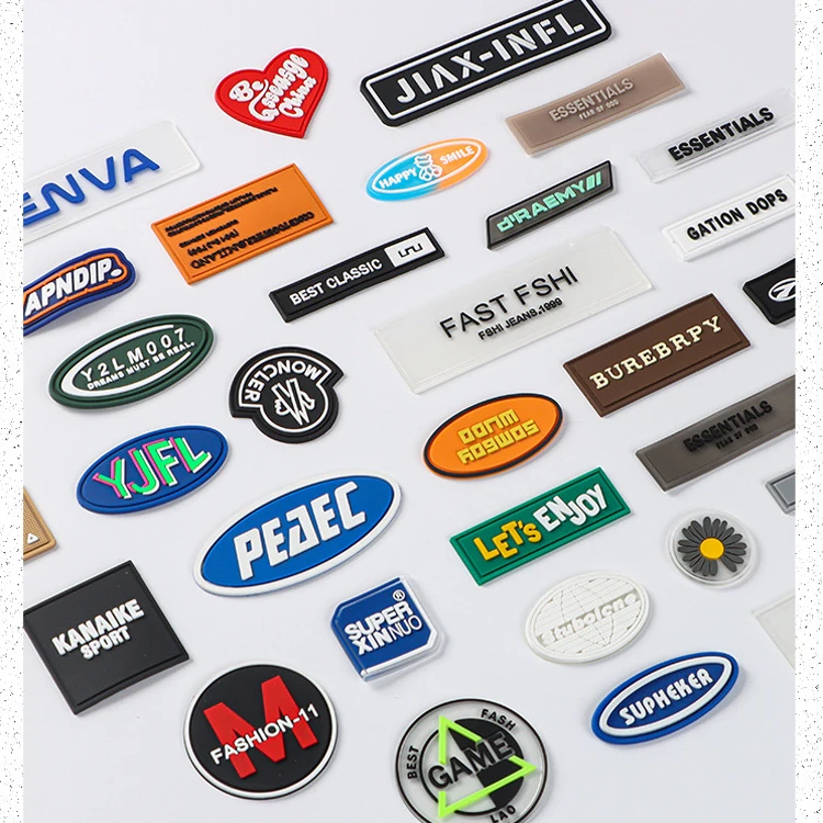 Custom Tshirt Transfers Private Garment Labels Brand Sticker Silver Iron on Print Silicone Heat Transfer Logo Patch