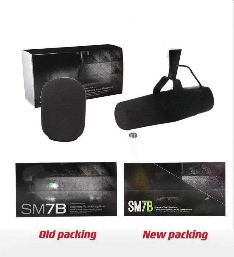 SM7B Vocal Dynamic Microphone Cardioid Studio Frequency Response Recording Podcasting SM7B Microphone for shure