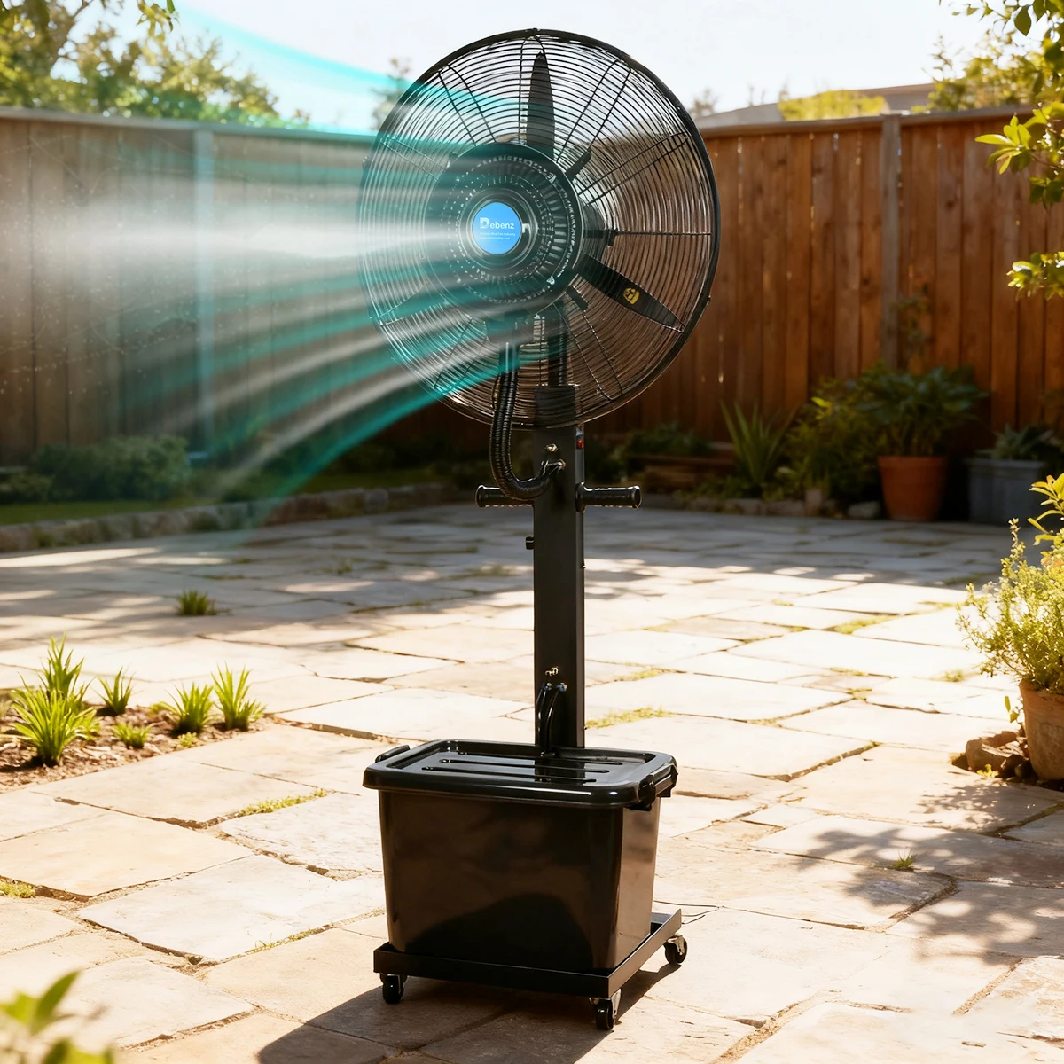 Person Stand Outdoor Roman Low Cost Ring Blowing Mist Fan