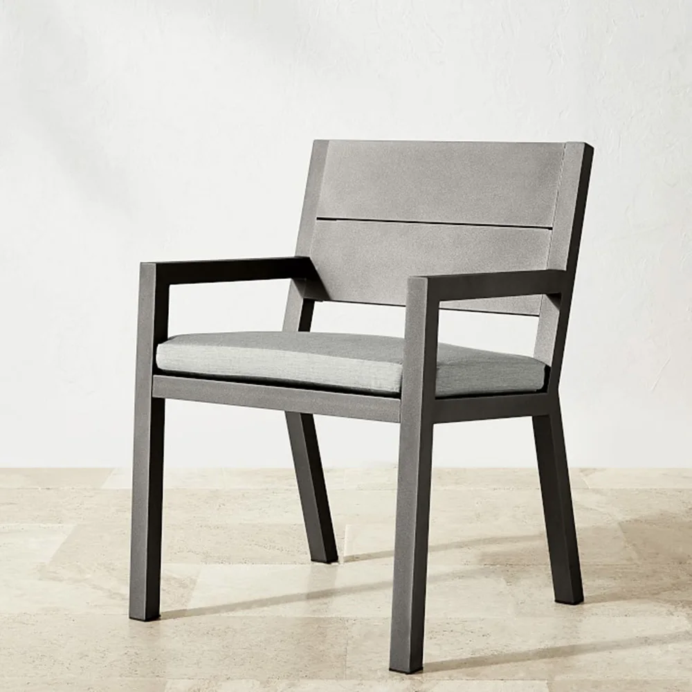 Новое поступление современная роскошная алюминиевая уличная мебель металлический садовый набор на заказ обеденные столы и стулья 6 или 8