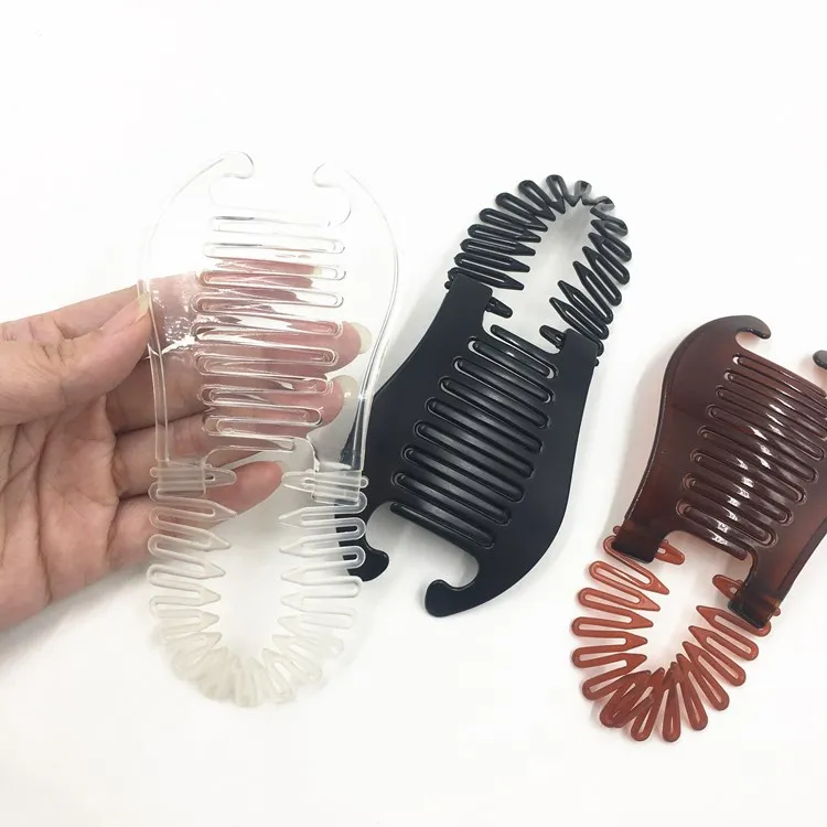 Adjustable Elastic Bendable Smooth Interlocking Styling Hair Comb Clip