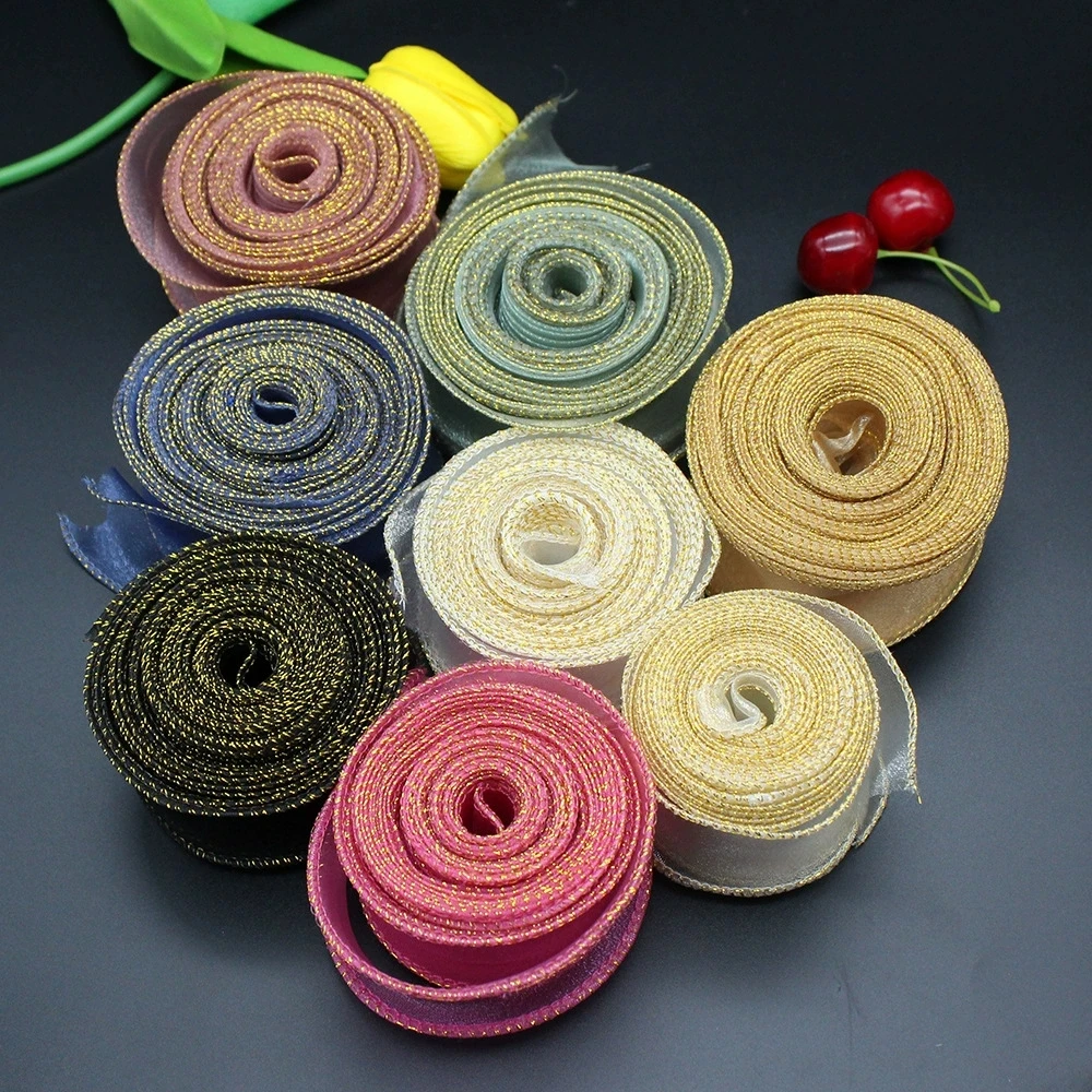Silk Ribbon Bracelet Satin Used for Florists Fresh Flower Packaging Material Floral Wave Gifts