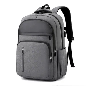 Men's Large Capacity Multifunctional Backpack Casual Fashion Business Computer Bag Zipper Waterproof Oxford for Outdoor Travel