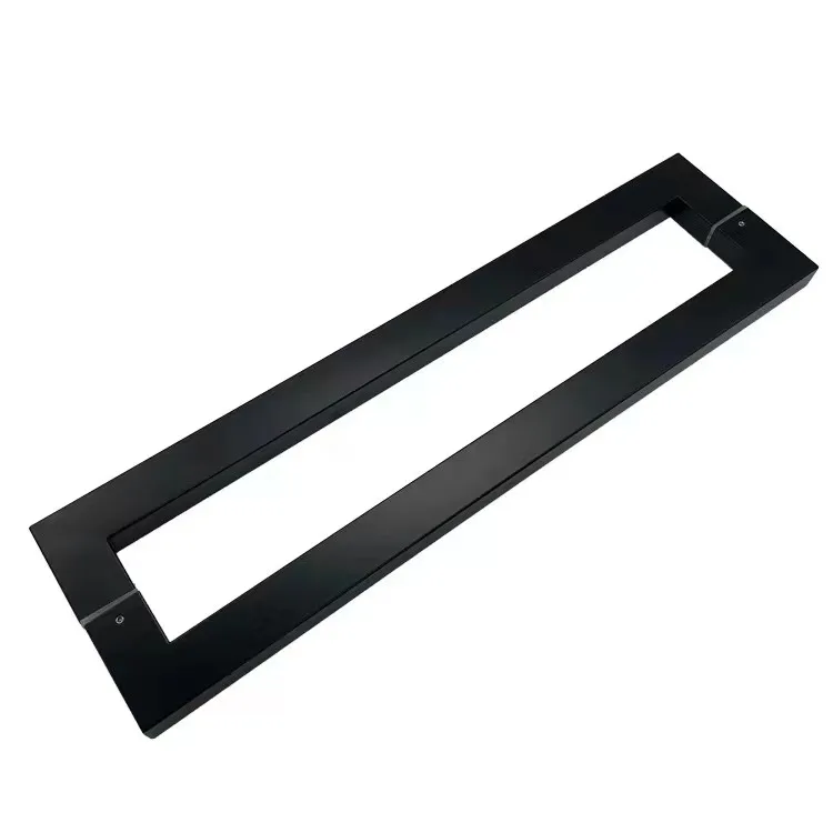 Commercial Modern Square Entry Front Door Long Ladder Door Pull Handle Stainless Steel/Iron Custom Mirror Finish Glass Door
