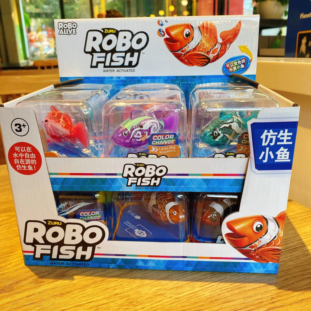 Amazon Robo Alive Robo Fish Robotic Swimming Fish (blue + Red 2 Pack