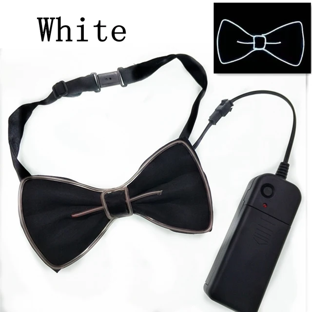 LED Bow Tie Adjustable Light up Novelty Party Glowing