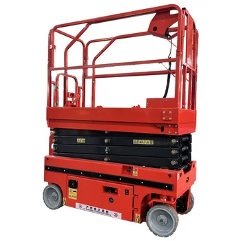 CE ISO certification electric self-propelled hydraulic scissor lifts manned aerial work lifting platforms