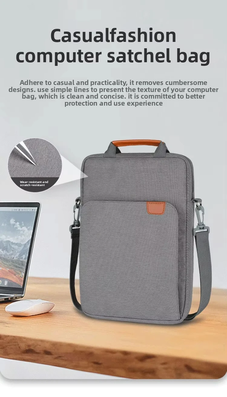 product customized lightweight simple waterproof for ipad fashion crossbody bag zipper closure polyester cover 11inch 13inch laptop bag-2