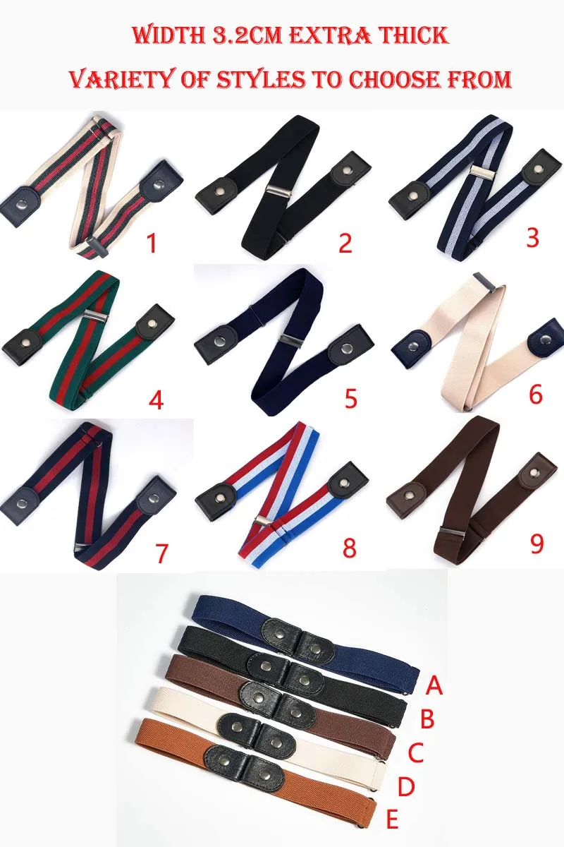 Easy Belt hidden Elastic stretch Invisible Without Buckle