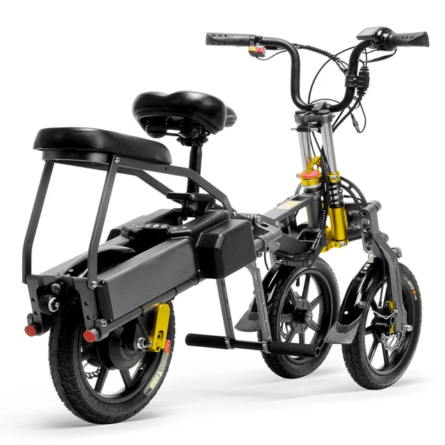 Range 70KM ebike trike 3 wheel 500w 48v 15.6ah front two wheel foldable e bicycle electric bike