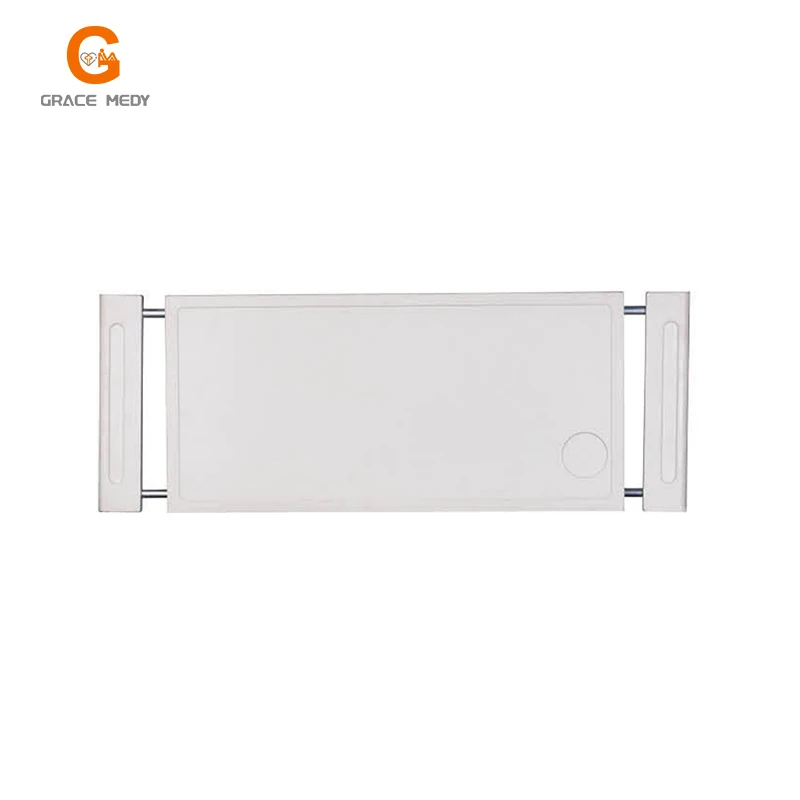 CE ISO Certified Height-Adjustable Folding Abs Hospital Overbed Table With Wheels Cheap Steel Frame for Dining by Patients' Bed