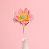 Gradually varied pink-Single large lotus flower branch