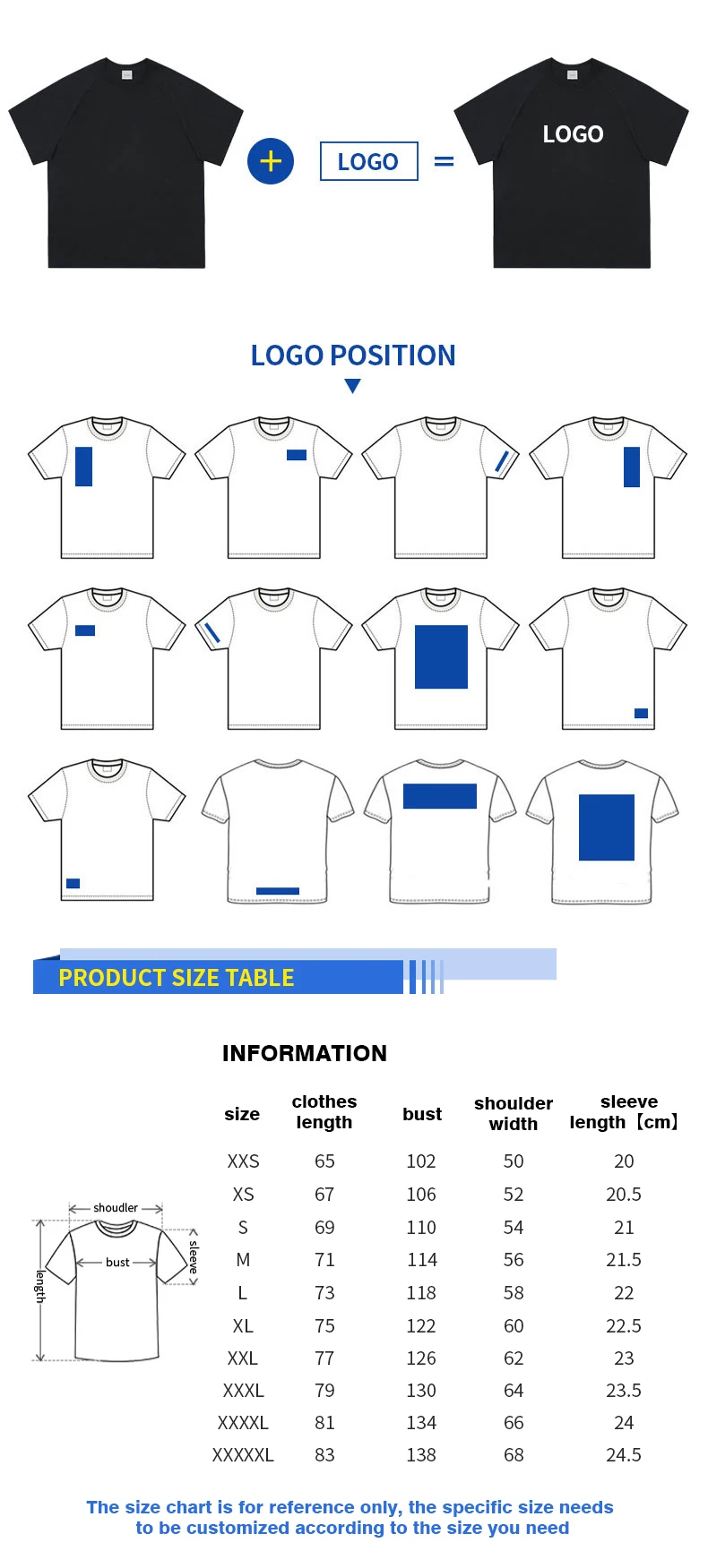 Custom High Quality T-shirt Tags Dtg Printing Plus Size Tee Cotton ...