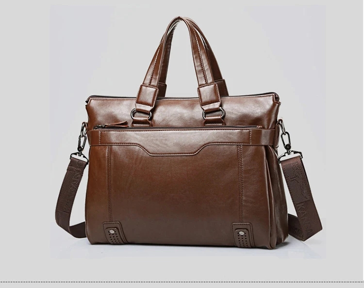 Pu Leather Men's Handbags Large 