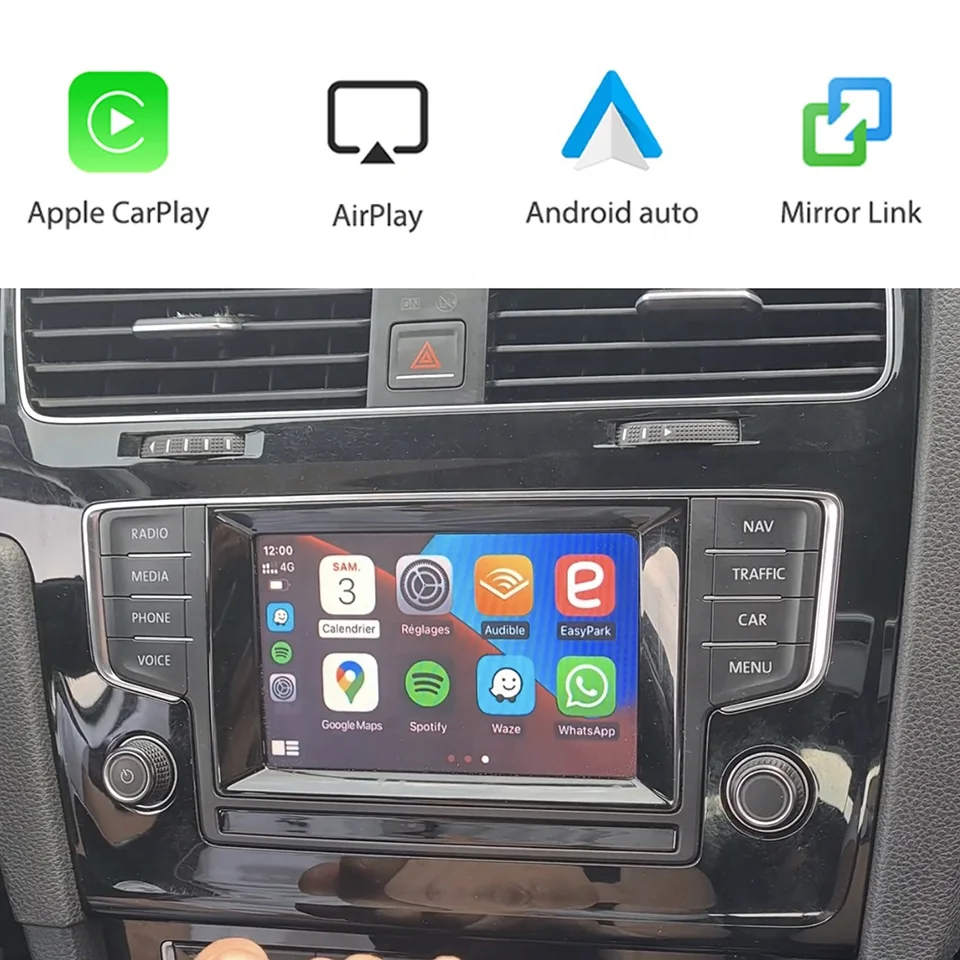 Wholesale Car Radio Upgraded WIFI CarPlay Retrofit for VW Golf 7 mk7 MIB MIB2 Auto CarPlay Module Navigation Mirror Link From