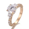 Real solid 18k gold lab diamond ring