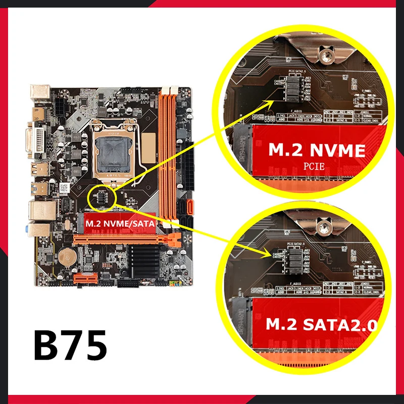 Motherboard Cpu Combo Kit B75 Core I7 3770 Lga 1155 Ddr3 Ram Gaming Motherboards For Pc Combo