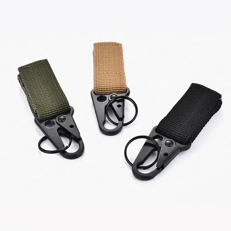 Nylon Tactical Webbing Belt Clip MOLLE Key Clip Belt Holder Hunting Accessories 