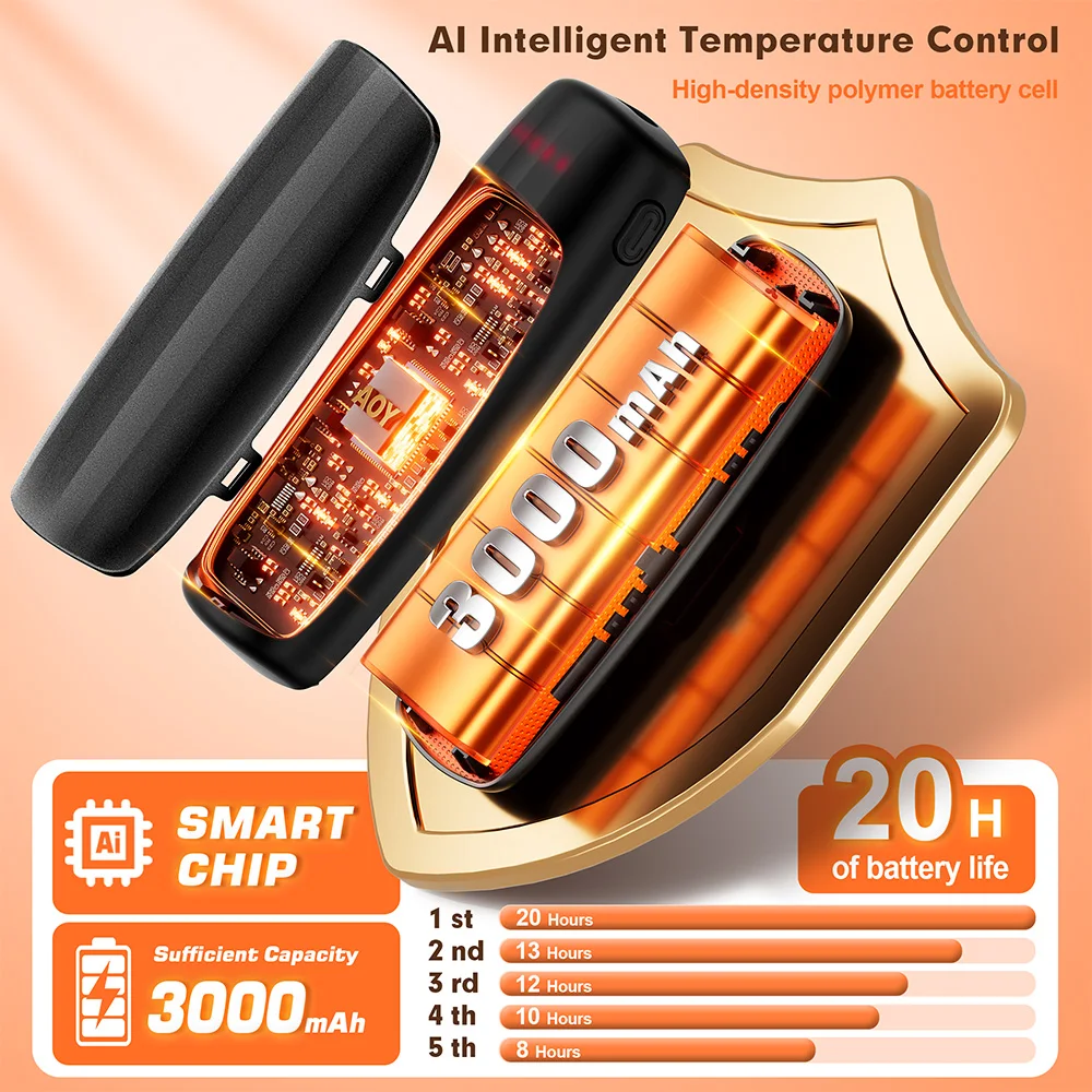 Hand Warmer, Portable, Battery, ABS+aluminium - detail 10