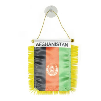 Afghanistan MINI BANNER FLAG GREAT FOR CAR & HOME MIRROR Hanging 2 Sided Fi