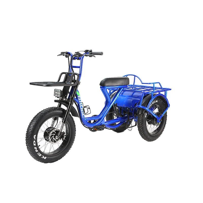 Electric Tricycle Hunting Cargo Electric Trike 20 Inch Fat Tire