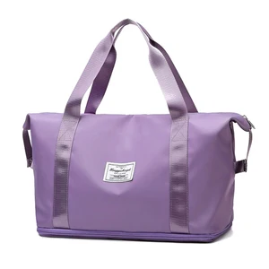 Waterproof Folding Sports Girls Women Gym Yoga Tote Weekender Travel Duffel Bag